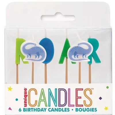 6 Dinosaurier Geburtstagskerzen -Funidelia Verkaufsladen 6 dinosaurier geburtstagskerzen 2