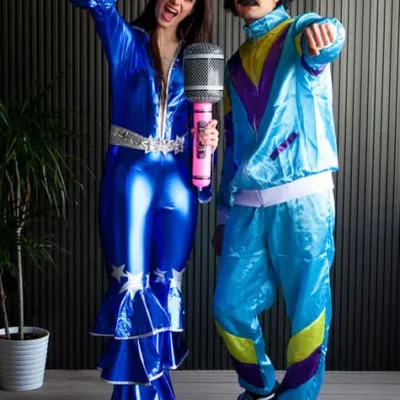 Abba Kostüm Dancing Queen Blau -Funidelia Verkaufsladen abba kostum dancing queen blau 2