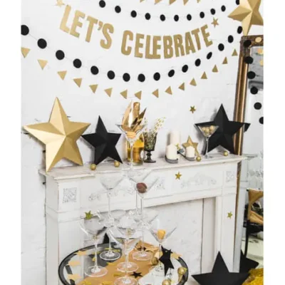 Deko Sterne Set 6-teilig Zum Aufhängen Verschiedene Größen Gold - Christmas -Funidelia Verkaufsladen deko sterne set 6 teilig zum aufhangen verschiedene groen gold christmas 5