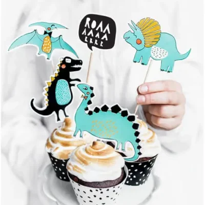 Dinosaurier Deko-Figuren Set 5-teilig - Dinosaur Party -Funidelia Verkaufsladen dinosaurier deko figuren set 5 teilig dinosaur party 2