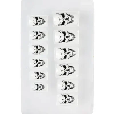 Haftende Totenkopf-Fingernägel Für Frauen