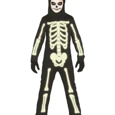 Skelett, Dass In Der Dunkelheit Leuchtet Kostüm Für Kinder