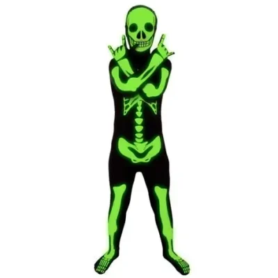 Leuchtender Skelett Morphsuit Für Kinder