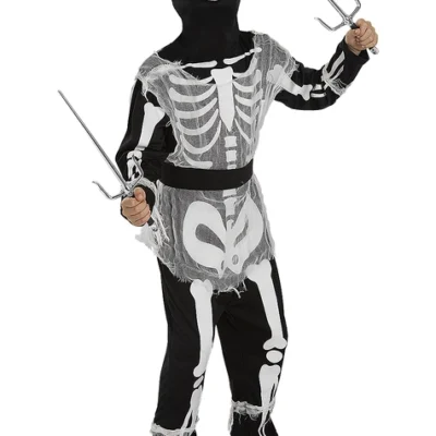 Ninja Zombie-Skelett Kostüm Für Jungen