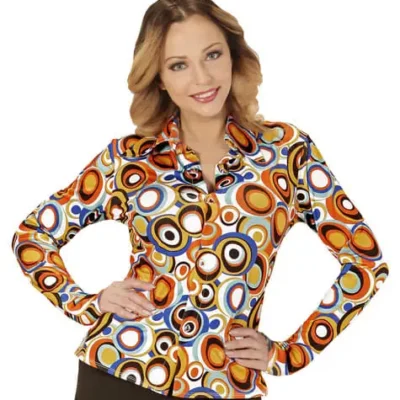 Retro-Hemd Blasen Der 70er Jahre Für Frauen