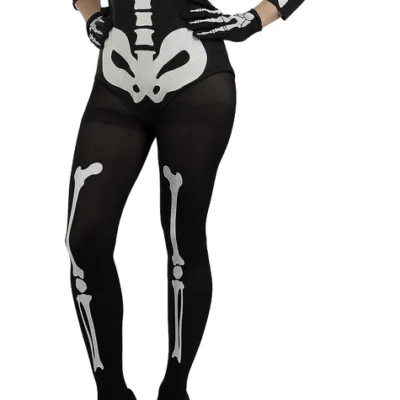 Skelett-Strumpfhose Für Damen -Funidelia Verkaufsladen skelett strumpfhose fur damen 2