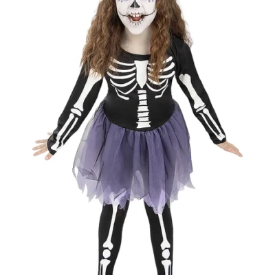 Skelett Strumpfhose Für Mädchen -Funidelia Verkaufsladen skelett strumpfhose fur madchen 3