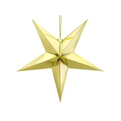 Stern Deko Zum Aufhängen Aus Papier Gold 70 Cm